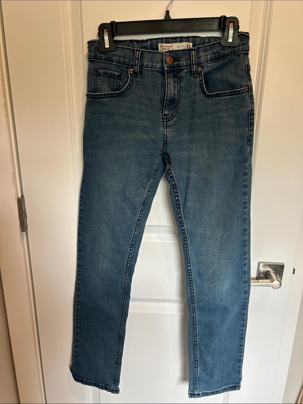 Signature by Levi Strauss Boys Slim Jeans - Blue Denim